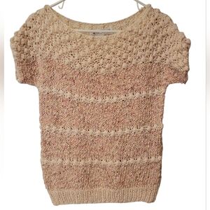 Vintage 80's Short Sleeve Popcorn Sweater